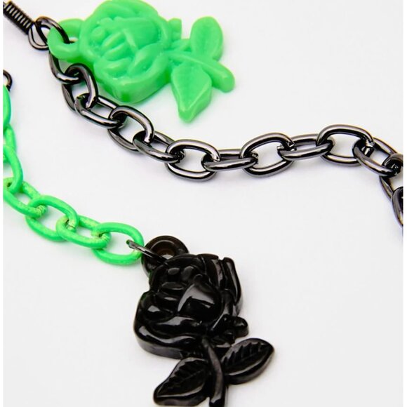 2/$20 Dolls Kill Thorns Of Love Mismatched Drop Earrings - Picture 4 of 6